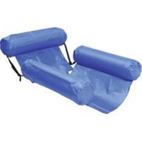 120 x 100cm Inflatable Floating Water Chair /Lounger in Blue For Pool or Beach Use