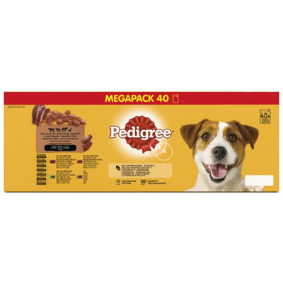 120 x 100g Pedigree Adult Wet Dog Food Pouches Mixed Farmers Selection in Gravy