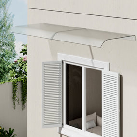 120 x 50 cm Window Awning Door Canopy Modern PET Material Front Door Canopy Window Door Cover for Rain Snow Protection