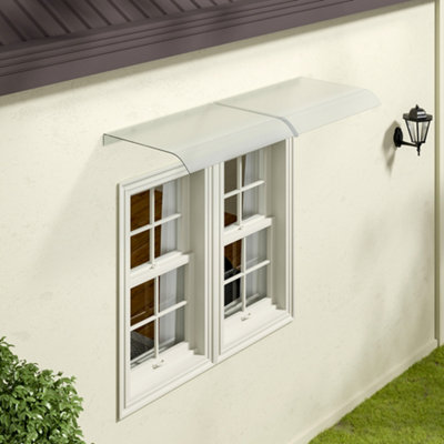 120 x 50 cm Window Awning Door Canopy Modern PET Material Front Door Canopy Window Door Cover for Rain Snow Protection