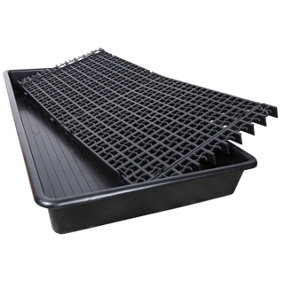 120 x 60 x 15cm Bunded Drum tray. Spill Tray with Removable Base Grids