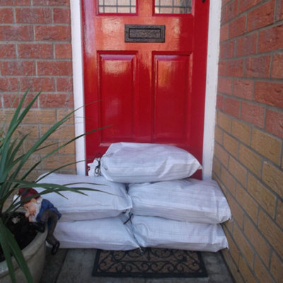 120 x Yuzet White Woven Polypropylene Sandbags Sacks flood Sand Bags 33cm x 78cm - 3