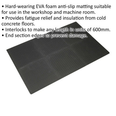 1200 x 1800mm Interlocking Jigsaw Mat Pack - EVA Foam Workshop Floor Protector