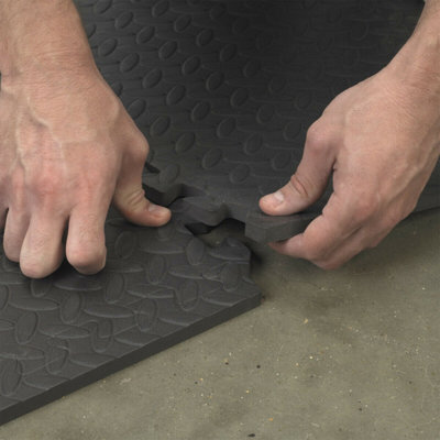 1200 x 1800mm Interlocking Jigsaw Mat Pack - EVA Foam Workshop Floor Protector - 4