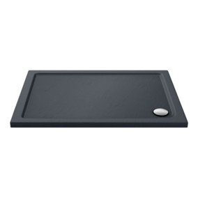 1200 x 800mm Rectangle Resin Stone Shower Tray Anthracite Finish