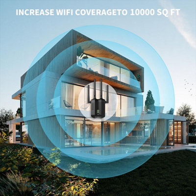 1200Mbps WiFi Signal Extender Range Repeater Booster Internet Amplifier UK Plug