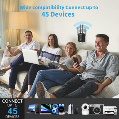 1200Mbps WiFi Signal Extender Range Repeater Booster Internet Amplifier UK Plug