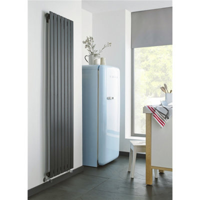 1200mm (H) x 480mm (W) -Anthracite Vertical Radiator (Berlin) - Single ...