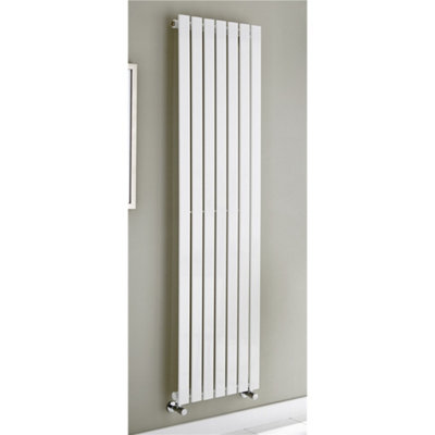 1200mm (H) x 480mm (W) -White Vertical Radiator (Berlin) - Single Panel - (1.2m x 0.48m) - Depth 52mm