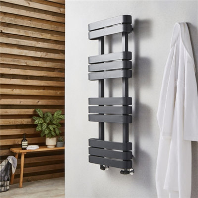 1200mm (H) x 500mm (W) - Anthracite Matt) - Vertical Bathroom Towel ...