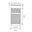 1200mm (H) x 500mm (W) - Vertical Bathroom Towel Radiator (Richmond) - (1.2m x 0.5m)