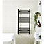 1200mm (H) x 600mm (W) - Vertical Black -22mm - Bathroom Towel Rail - (Clifton Rail) -(1.2m x 0.6m)