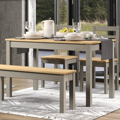 1200mm Rectangular Dining table, Corona Linea Grey Wax