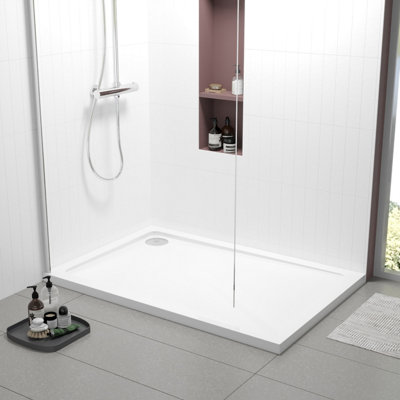 1200mm x 800mm Premium Rectangular Shower Tray - White