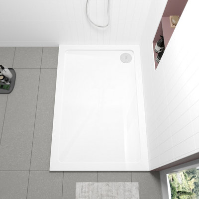 1200mm x 800mm Premium Rectangular Shower Tray - White