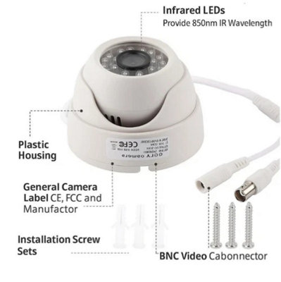 1200TVL Indoor CCTV Camera CMOS Sensor with Night Vision and 24 IR LEDs ...