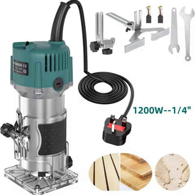 1200W electric hand trimmer router, 1/4
