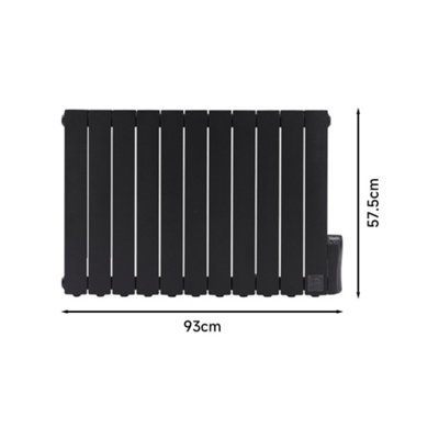 1200W Electric Oil Filled Radiator Space Heater with 3 Heat Settings Modes and LED Screen Black - 6