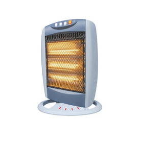 1200w Halogen Heater Instant Heat Winter Oscillating 3 Bars Home Office