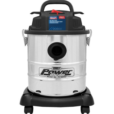 1200W Wet & Dry Vacuum Cleaner - 20L Stainless Steel Drum - Accessory Tool Kit - 3