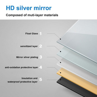 1200x700mm LED Bathroom Mirror with Bluetooth and Demister Pad 3 Colors ...