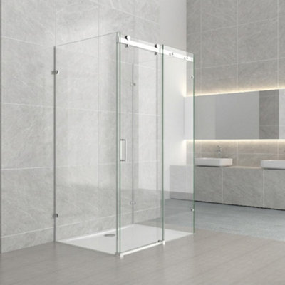 1200x800mm U Shape Rectangular Framless Sliding Door Shower Enclosure ...