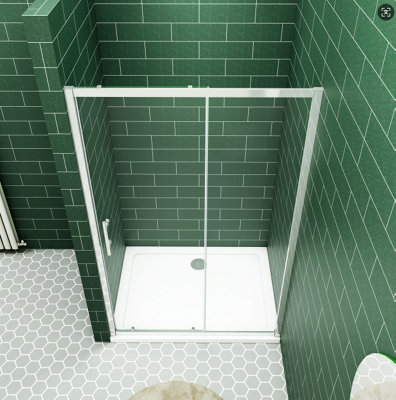 1200x900mm Bathroom Rectangular Framed Sliding Shower Enclosure Glass ...