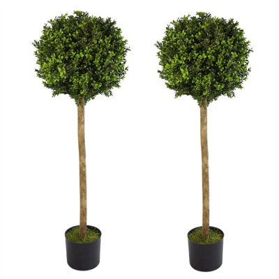 120cm (4ft) Artificial Boxwood Buxus Ball Topiary Tree | DIY at B&Q