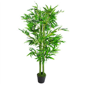 120cm (4ft) Green Leaf Artificial Bamboo Plants Trees - XL