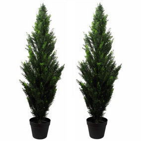 120cm Artificial Cedar Cypress Topiary UV Resistant