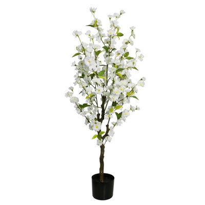 120cm Artificial Cherry Tree Indoor Artificial Potted Plant | DIY at B&Q