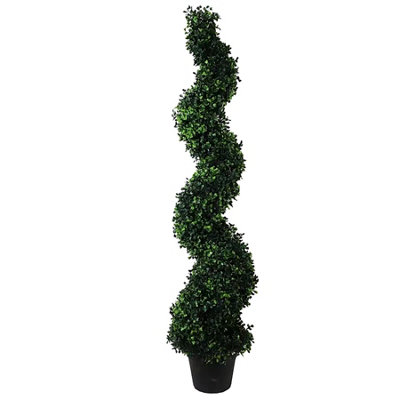 120cm Artificial Natural Boxwood Spiral Topiary main image 1