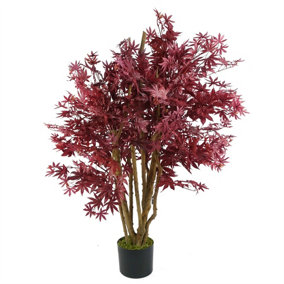 120cm Artificial Red Maple Tree