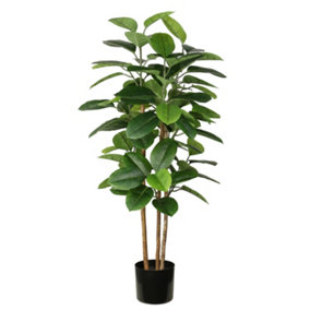 120cm Artificial Rubber Ficus Tree Indoor Artificial Potted Plant