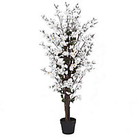 120cm Artificial White Blossom Tree
