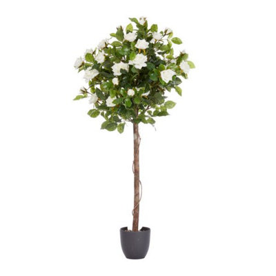 120cm Artificial White Rose Tree
