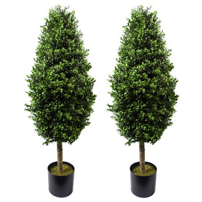120cm Buxus Ball Cone Artificial Tree UV Resistant Outdoor DIY at B&Q
