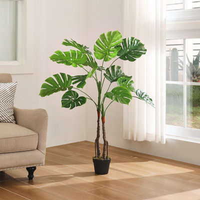 120cm H Artificial Palm Plants in Pot Fake Plants Tropical Palm Tree Indoor Potted Monstera Plant Tree for Decoration