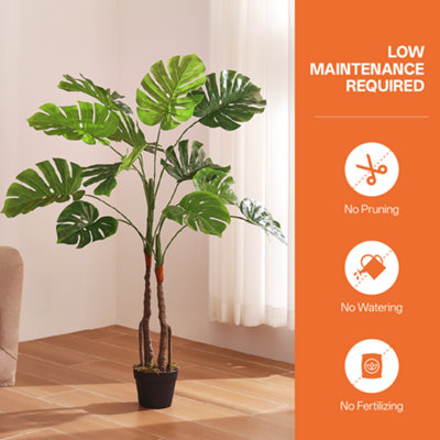 120cm H Artificial Palm Plants in Pot Fake Plants Tropical Palm Tree Indoor Potted Monstera Plant Tree for Decoration - 3