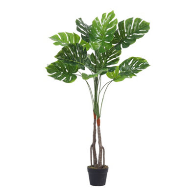 120cm H Artificial Palm Plants in Pot Fake Plants Tropical Palm Tree Indoor Potted Monstera Plant Tree for Decoration - 4