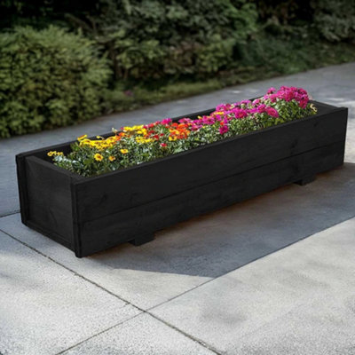 120cm Pine Wooden Planter Flower Trough
