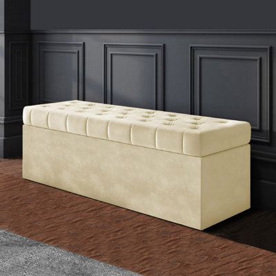 Cream ottoman storage box hotsell