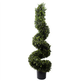 120cm Spiral Boxwood Artificial Tree UV Resistant Outdoor