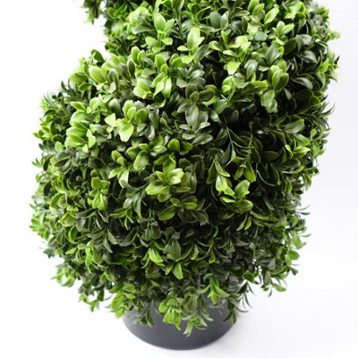 120cm Spiral Buxus Artificial Tree UV Resistant Outdoor