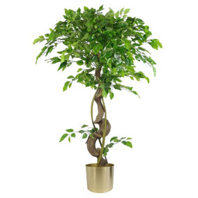 120cm Twisted Trunk Artificial Japanese Fruticosa Style Ficus Tree