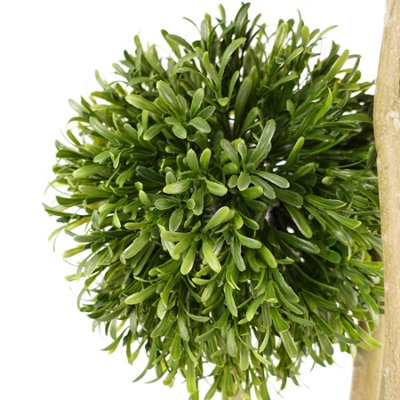 120cm UV Resistant Balls Topiary - 480 Leaves - Natural Trunk