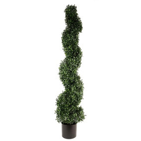120cm UV Resistant Boxwood Tree Spiral Topiary - 1058 leaves