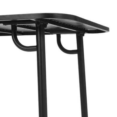 120cm W Rectangular Outdoor Metal Garden Table with Rust Resistant Coating - 5