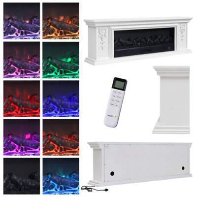 120cm W x 25cm D x 20cm H 3D Electric 3D Water Vapor Fireplace - 5