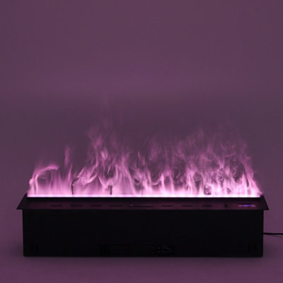 120cm W x 25cm D x 20cm H 3D Electric Water Vapour Fireplace 7 Flame Colours - 5